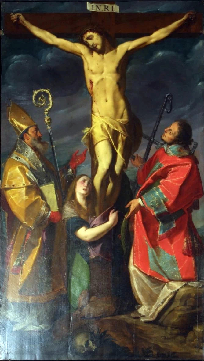 Crocifissione di Gesù Cristo con Sant'Ambrogio e San Lorenzo - Mortara, Pavia